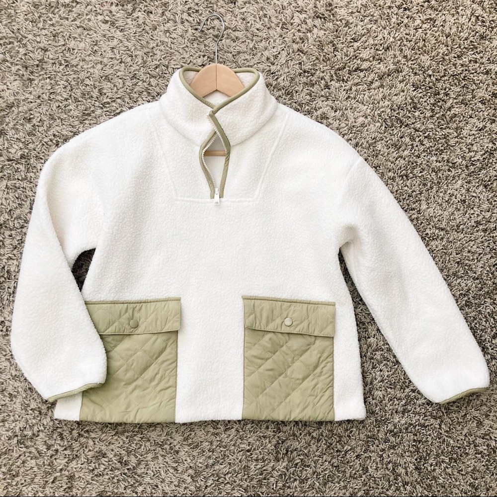 Madewell (Re)Sourced Fleece Popover Jacket XS